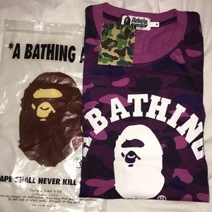 BAPE PURPLE CAMO TEE